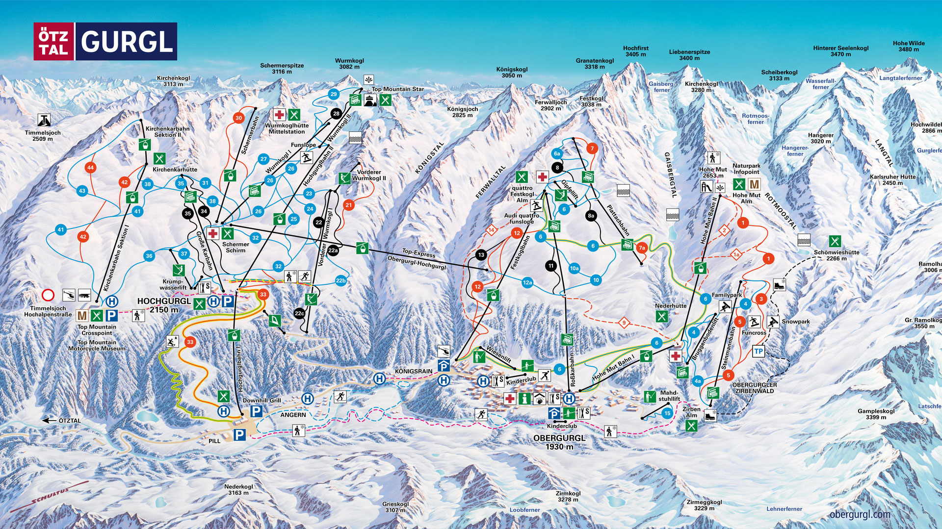 Skigebied Obergurgl - Hochgurgl - 110 km piste